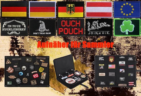 2 stuks 5 x 3 cm mini Duitsland vlaggen patch geborduurd badge met klittenband Duitse applicaties voor kleding tassen rugzak uniform vest militair tactisch buiten jersey-groene grens — afbeelding 3