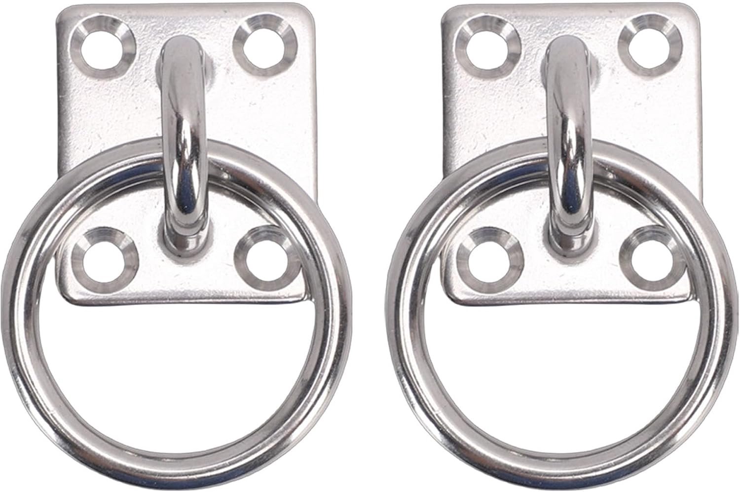 aqxreight Roestvrijstalen Vierkante Oogplaat met Ring, 30x35mm Maritieme