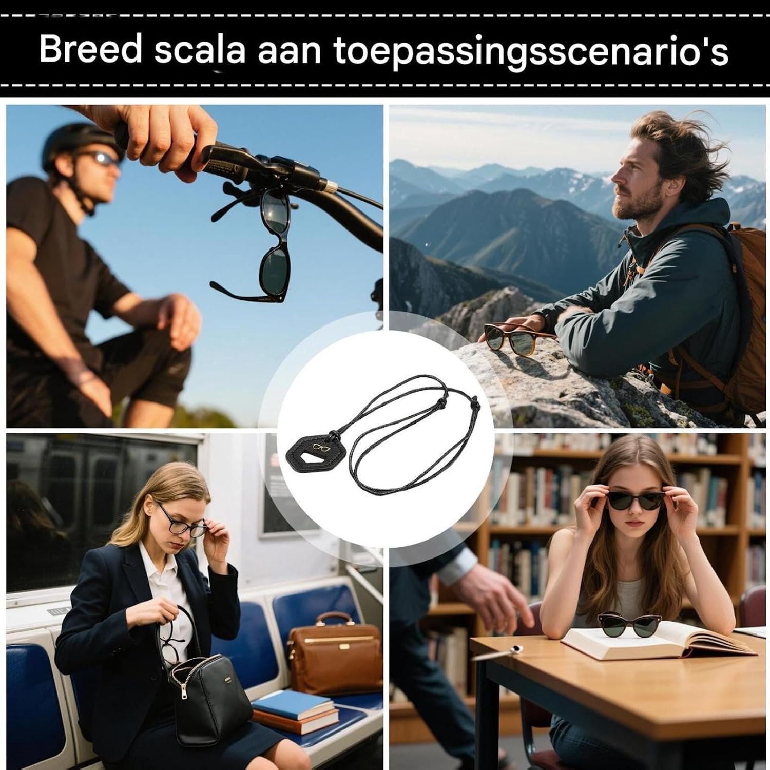 Zonnebril Nekband Voor Zonnebrillen En Brillen Antislip Stijlvol Leren