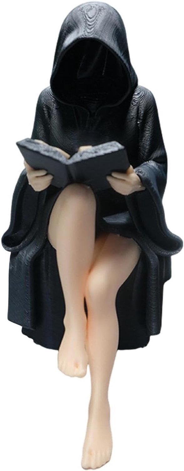 Gothic Dark Fantasy Reading Figuur 3D Gedrukt Hooded Lady Gothic Standbeeld