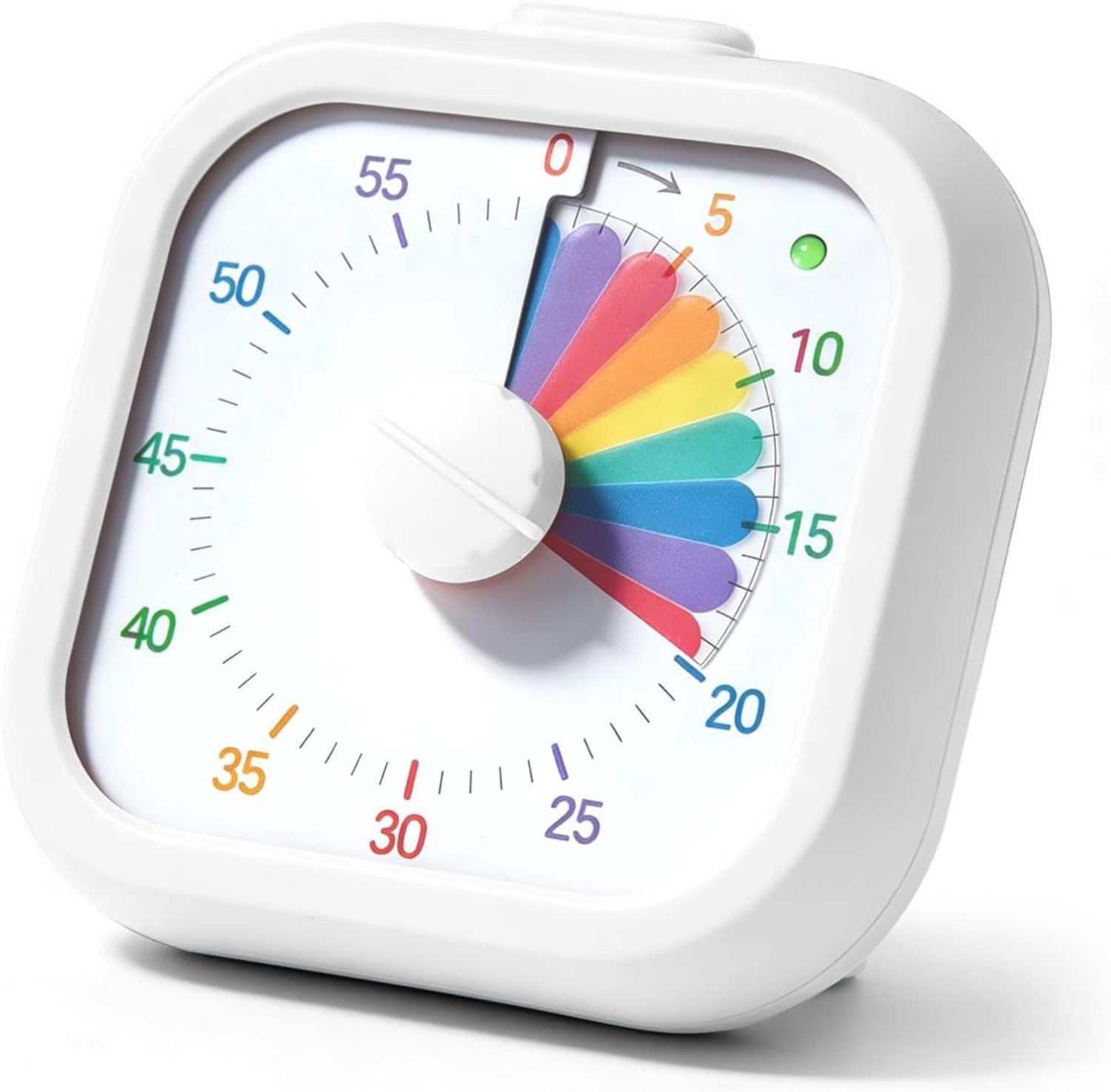 Rainbow Visuele Timer – 60 Minuten Afteltimer Geluidloze Werking met Optioneel Alarm – Hulpmiddel voor Tijdmanagement in Klaslokalen, bij het Leren, in de Keuken en in het Thuiskantoor