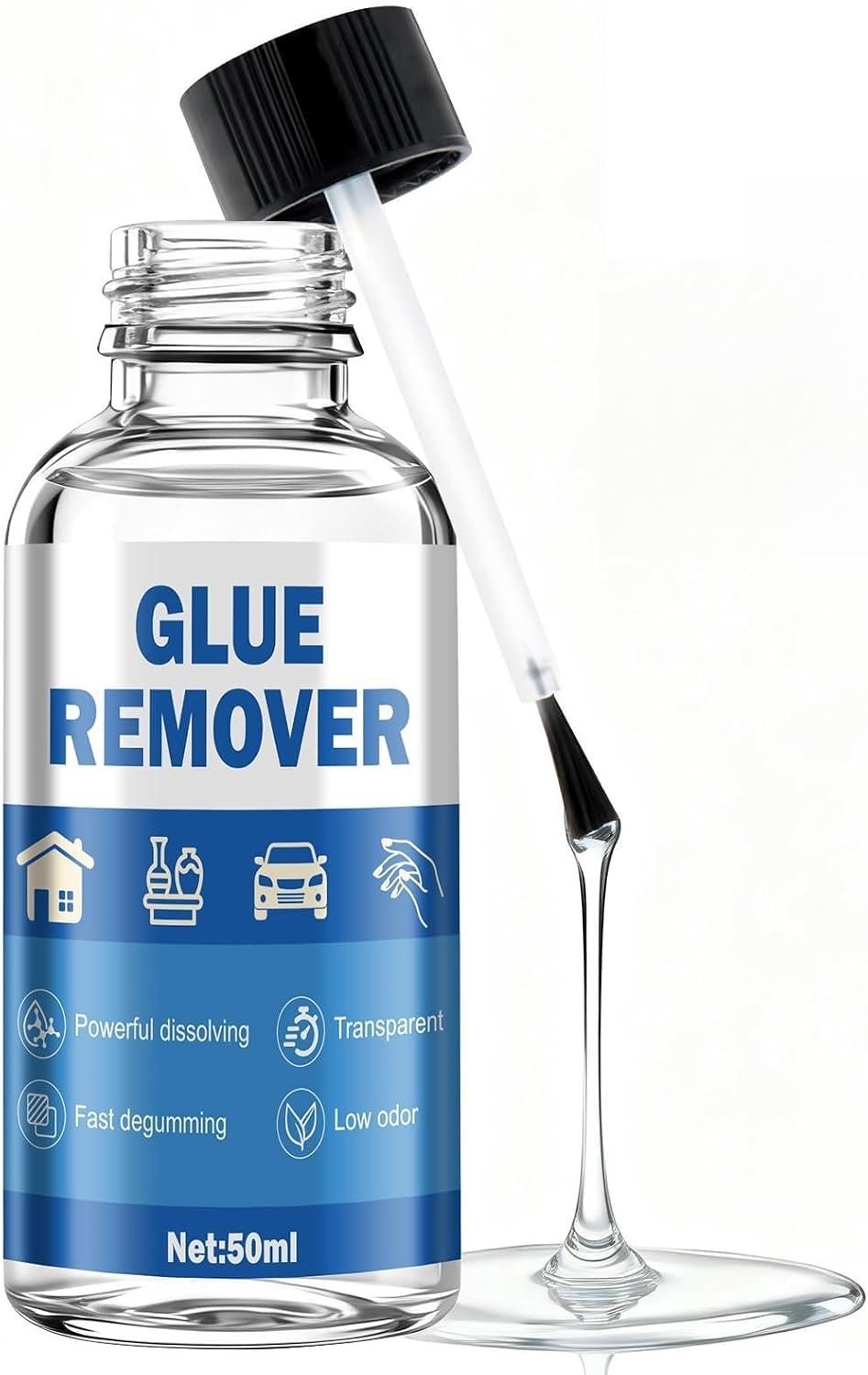 Lijmverwijderaar,snel oplossen, 50ML Met een kwast