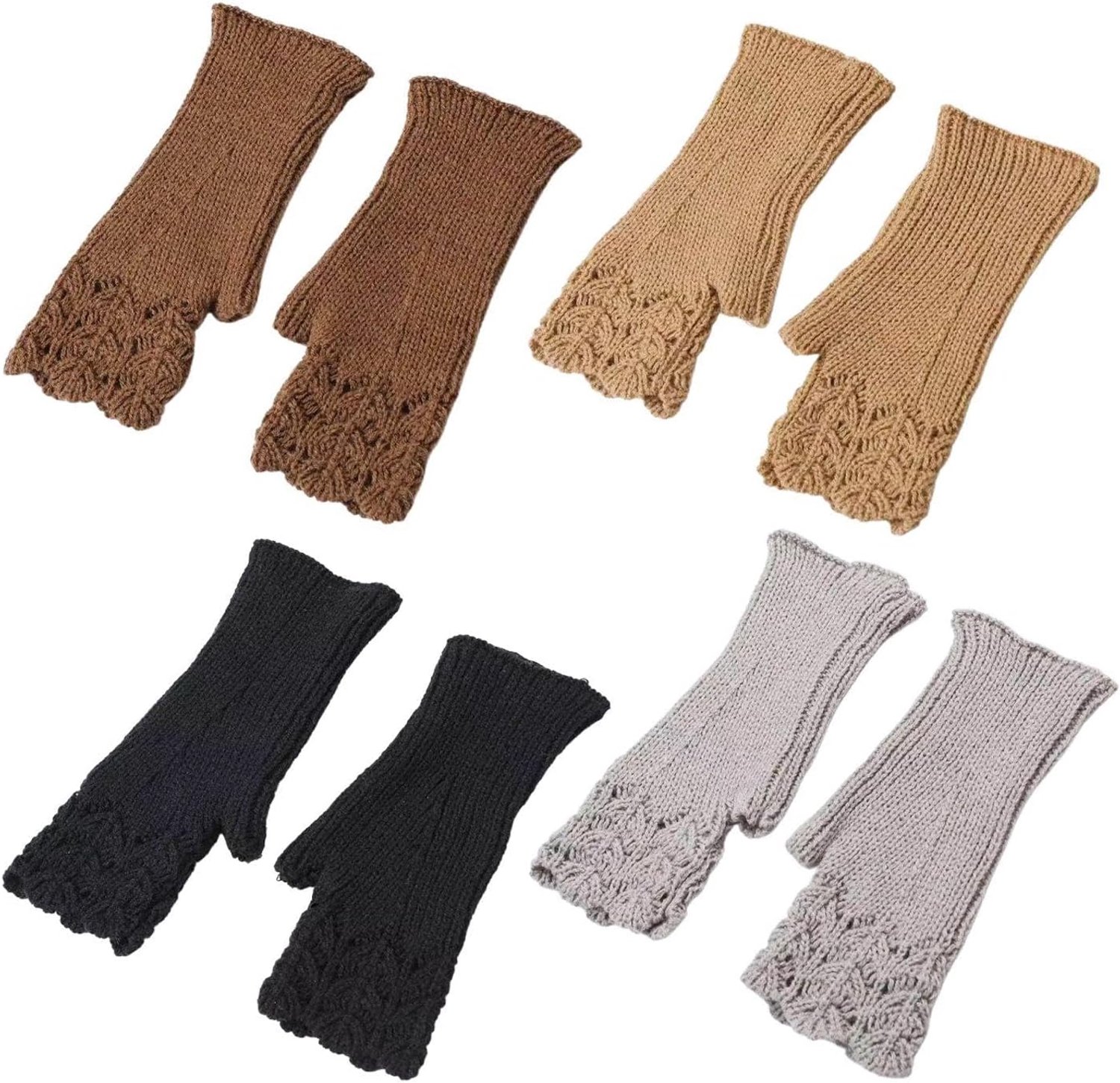 4 Paar Halfvingerhandschoenen Voor Vrouwen, Warm Houden In De Winter, Zacht En Comfortabel, Flexibel Aanpassen Aan De Vorm Van De Hand, Wegblijven Van De Kou En Kantooraccessoires.