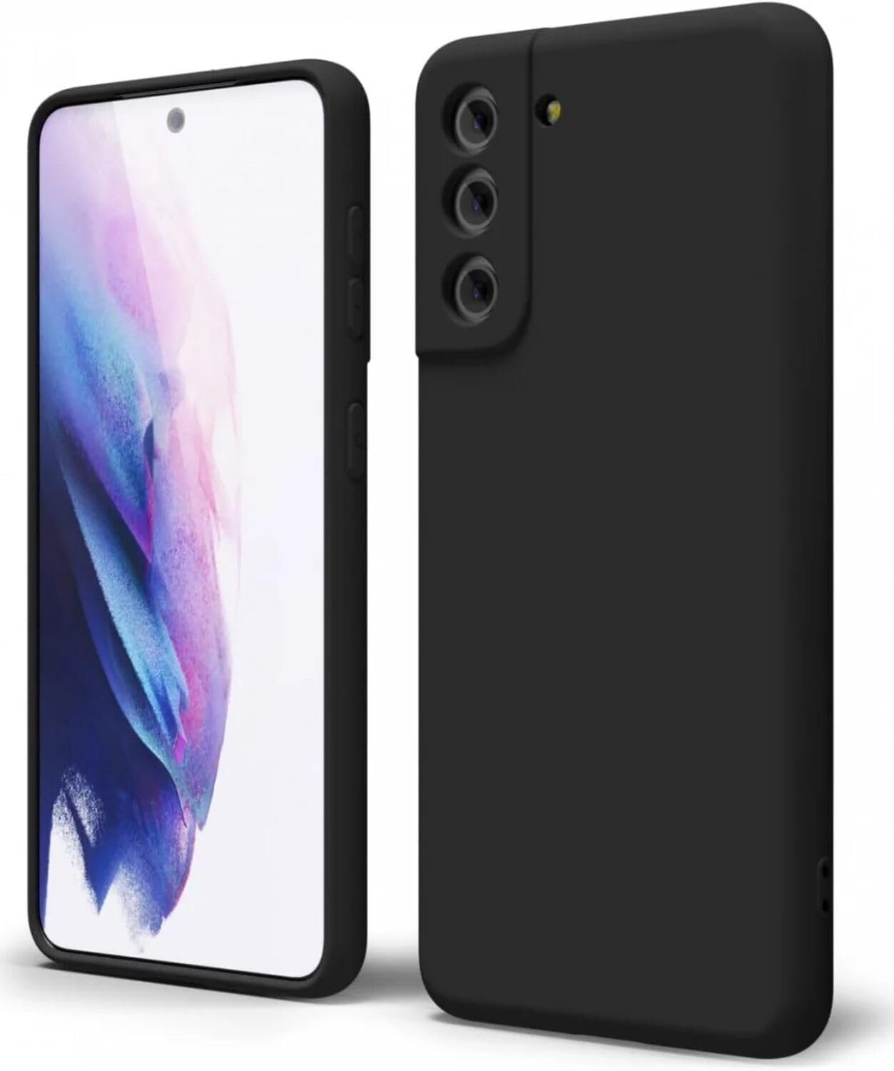Hoesje met Camera Bescherming Geschikt voor Samsung Galaxy S21 | Back Cover | Dun | Flexibel TPU | Zwart