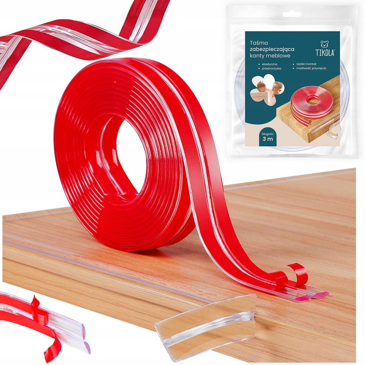 Transparante Hoekbescherming 3m PVC - Zachte Randbeschermer