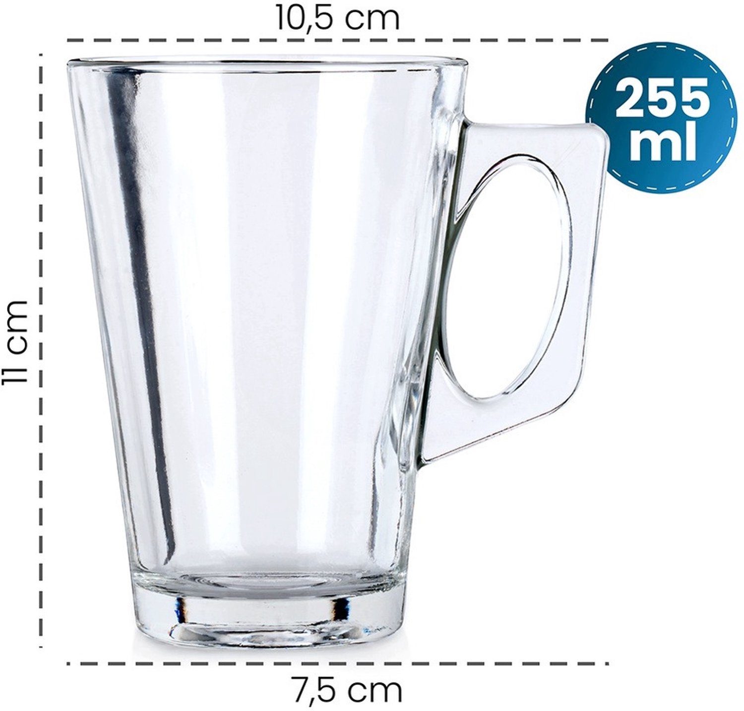 Glazen Theepot met Infuser 1.5L & 6 Glazen - Hittebestendig