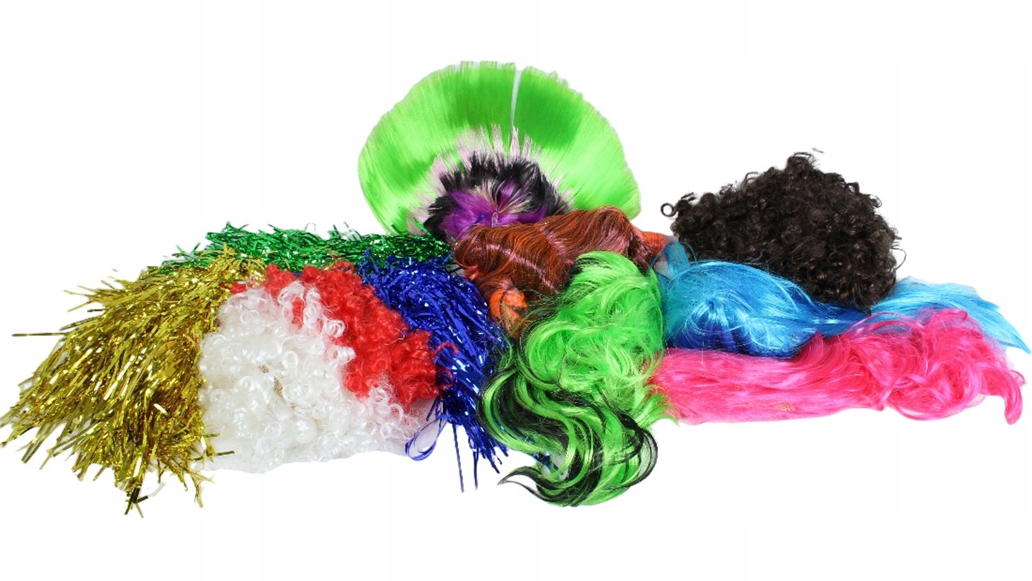 Set van 10 Kleurrijke Perruken voor Fotohokje - Mix van Stijlen