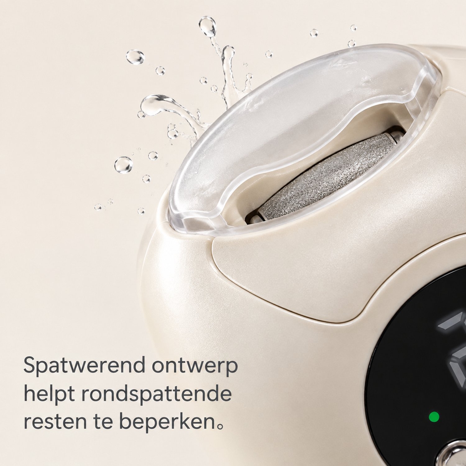 Elektrische nagelknipper - automatische knipfunctie - anti-knel- en spatwerend ontwerp - voor dagelijks thuisgebruik - champagnekleur met Engelstalige verpakking