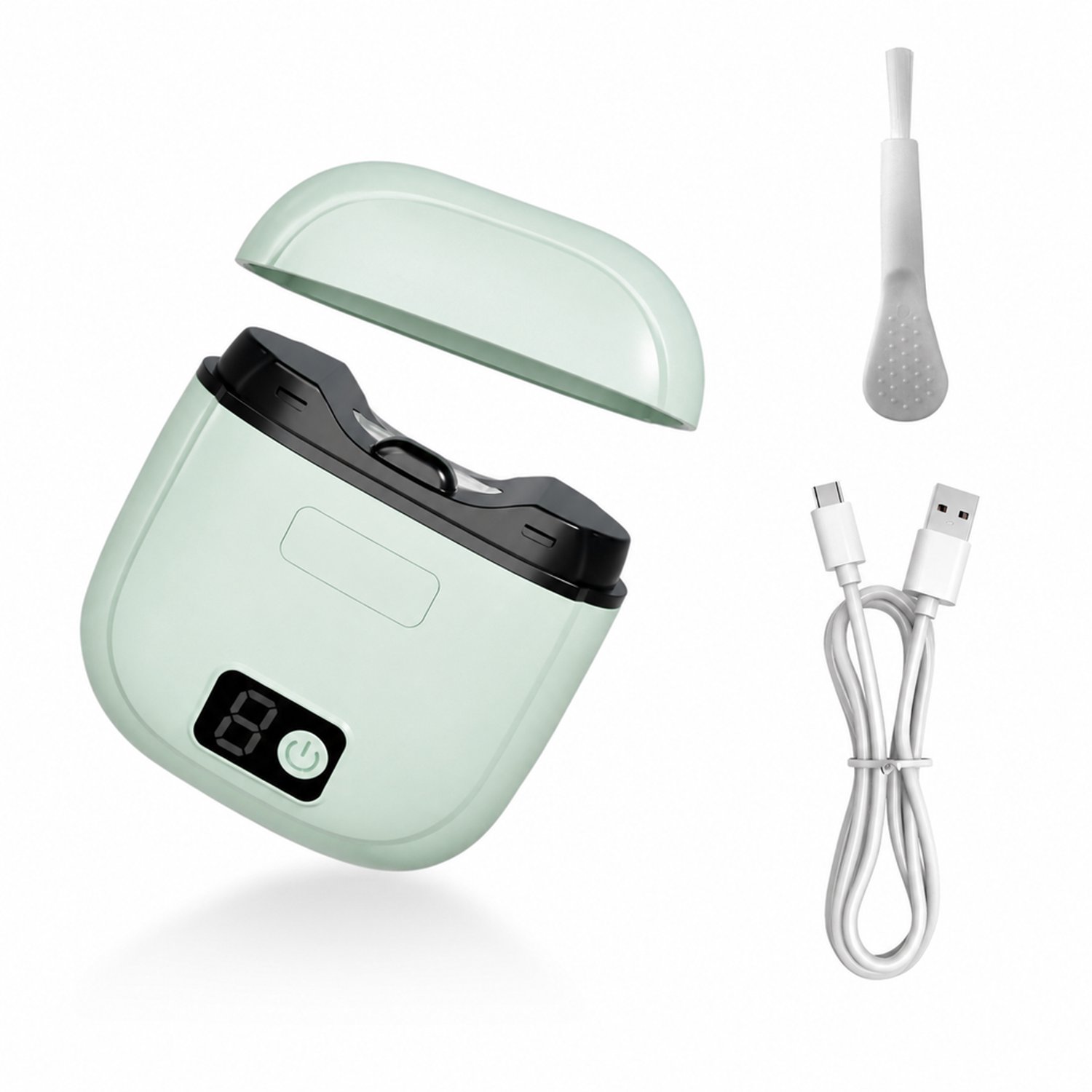Elektrische nagelknipper - groene uitvoering - Engelse verpakking in geschenkdoos