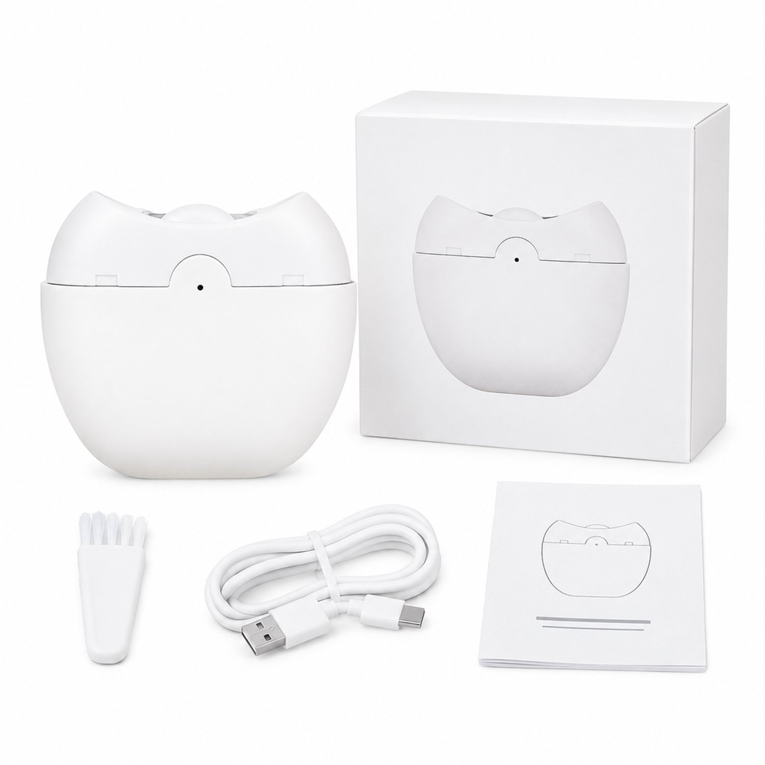 Elektrische nagelknipper - snel opladen - voor dagelijks gebruik thuis - wit - complete set in kleurendoos