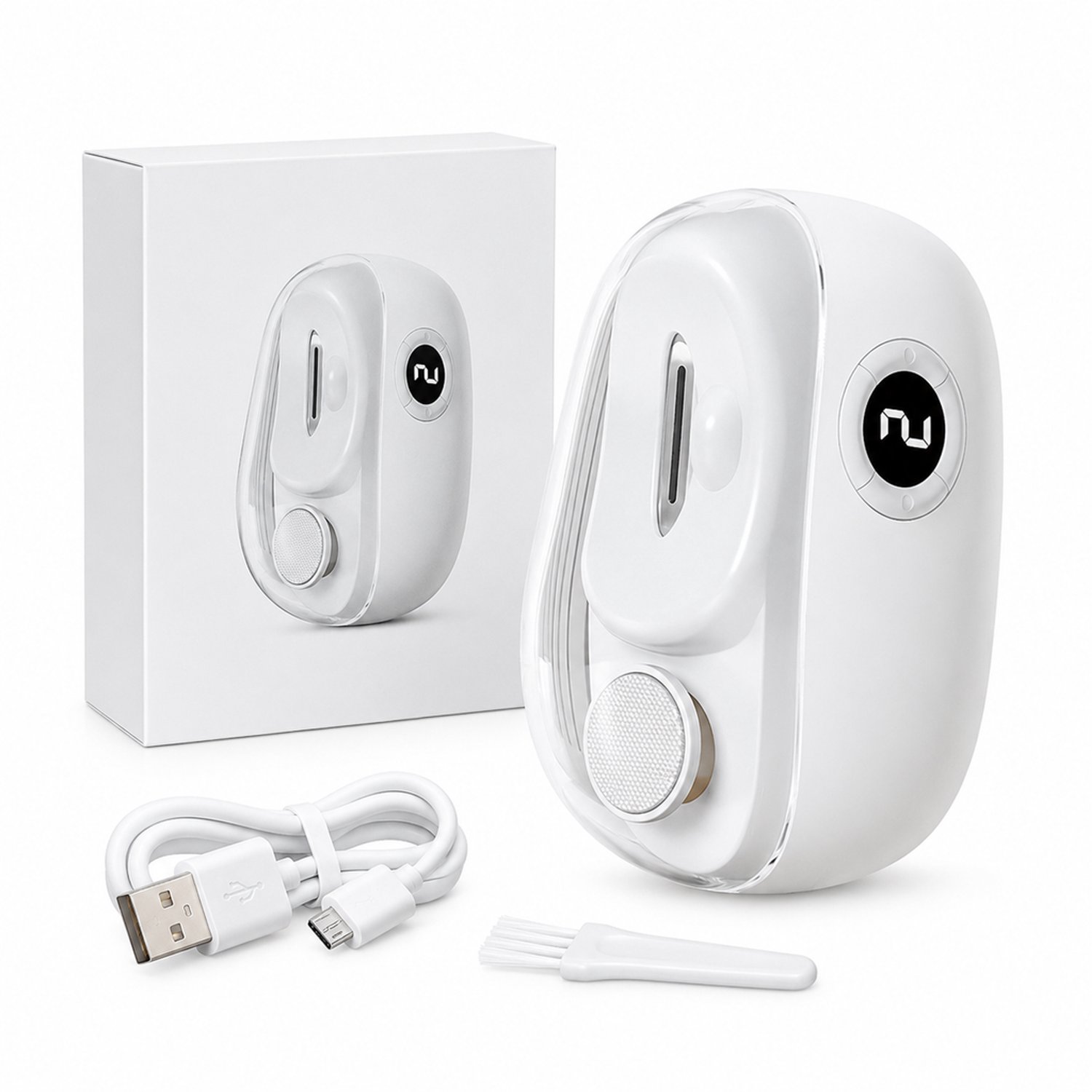 elektrische nagelknipper - Wit, Engelse versie - Eenvoudig ontwerp - Voor dagelijks thuisgebruik - Bedrukte doos