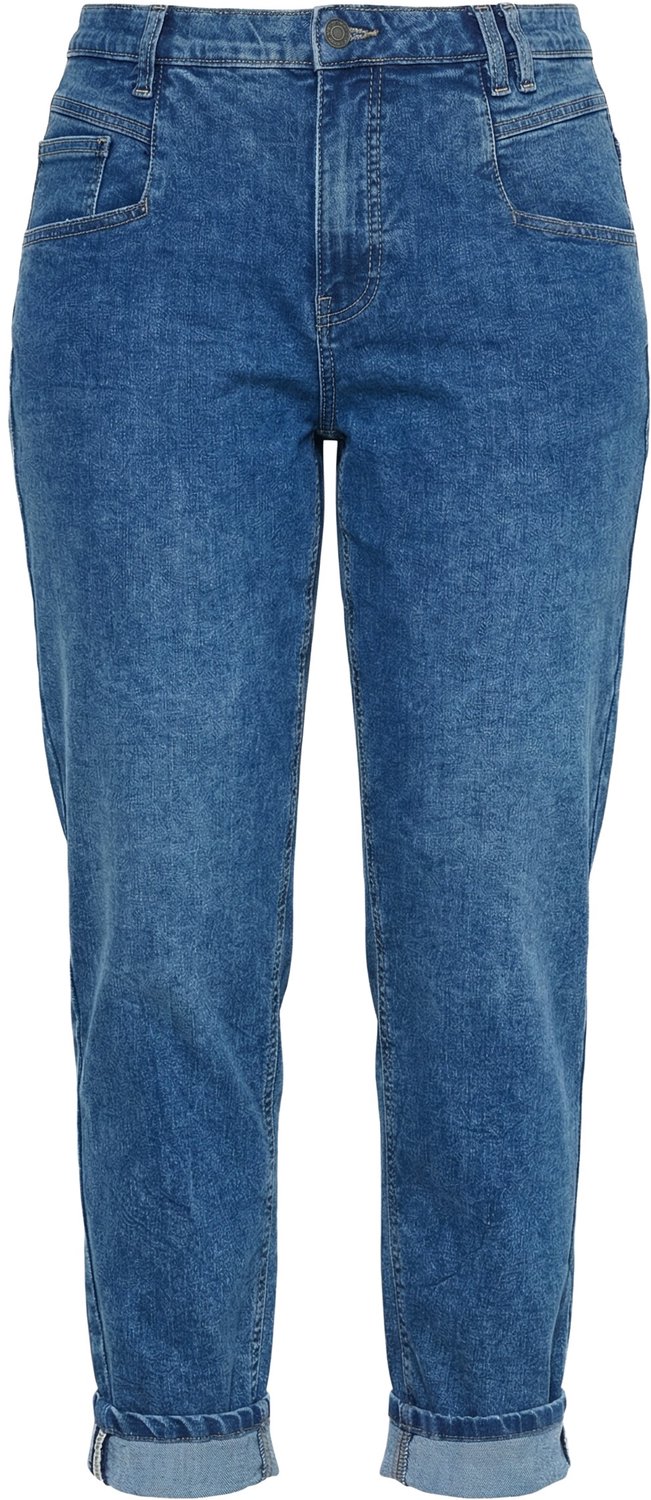 Laurasøn - Dames - Wortel-jeans wijde pasvorm 5-pocket model - Blauw denim - Maat 56