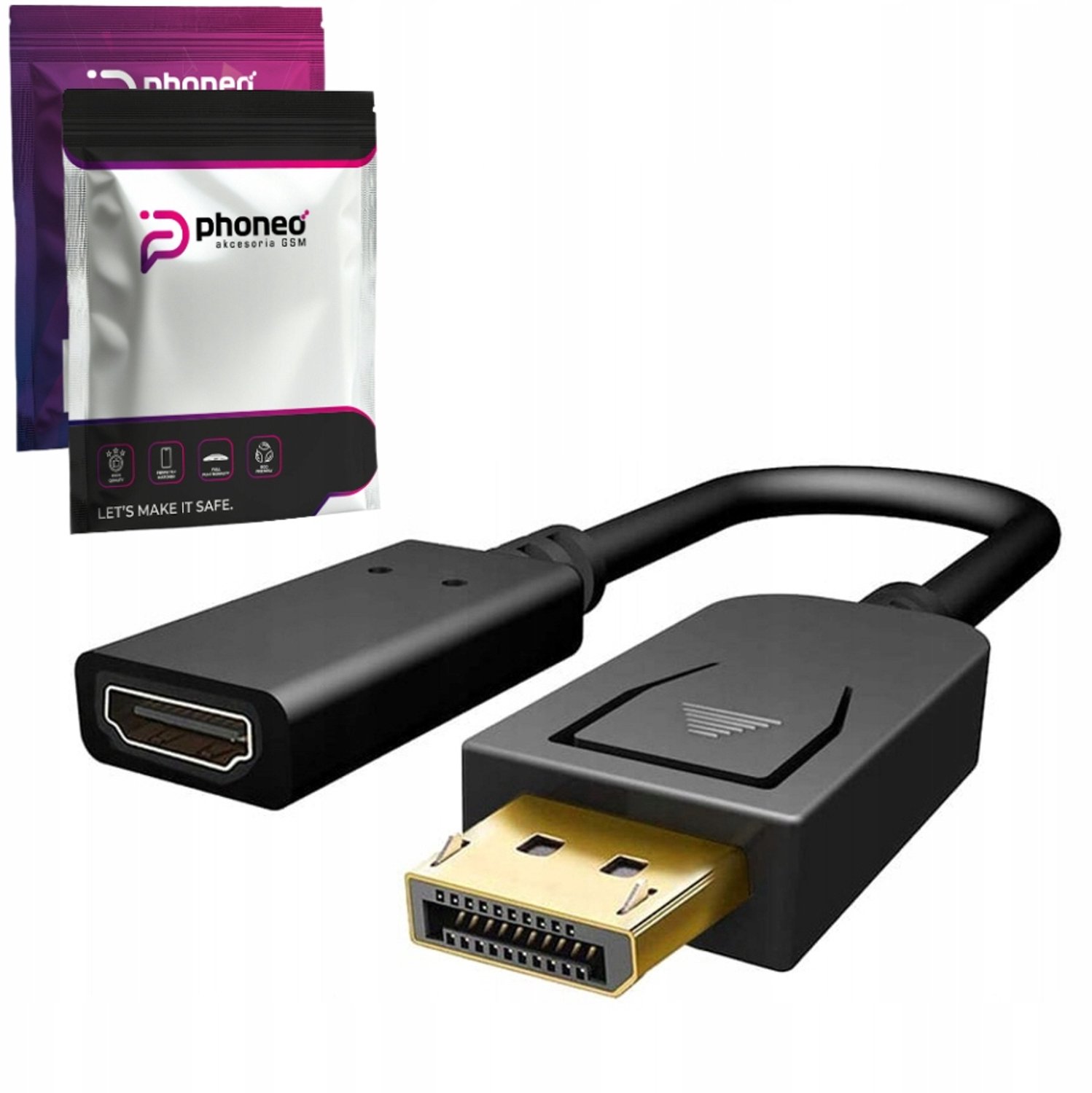 Image of DisplayPort naar HDMI Adapter Kabel 4K Ultra HD