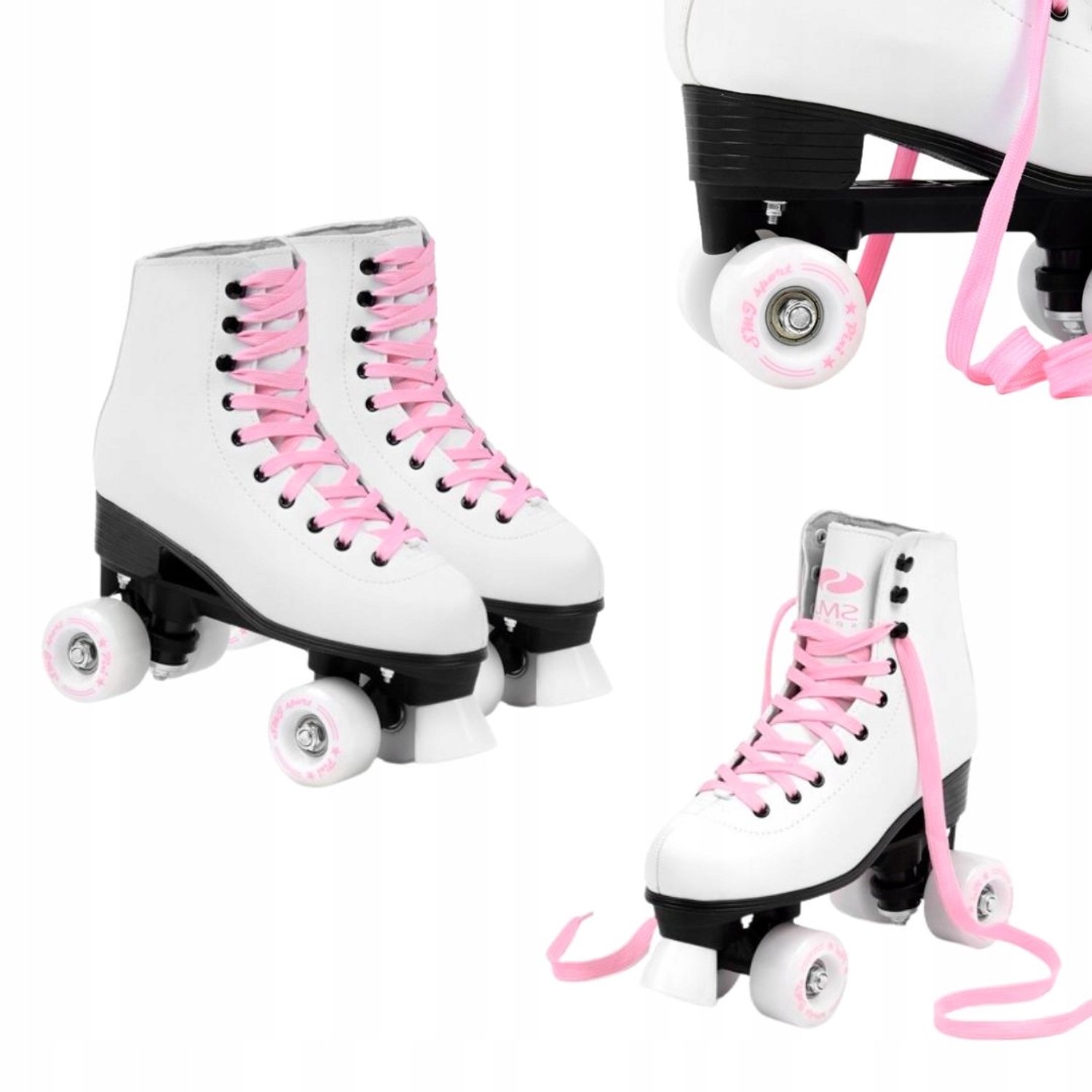 Merkloze rolschaatsen voor meisjes vetersluiting