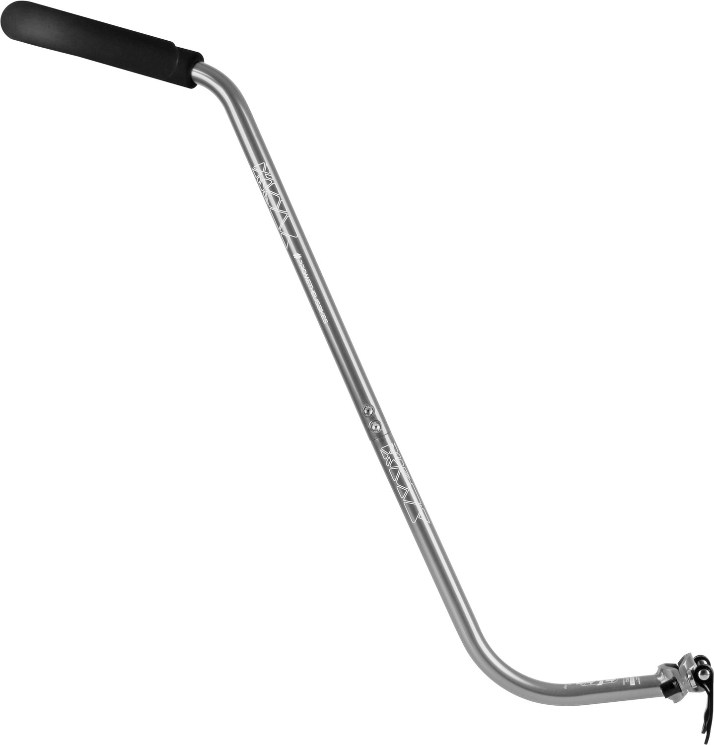 PRO Duwstang kinderfiets - Superlicht 450 g - Alu 10-20 inch - Zilver