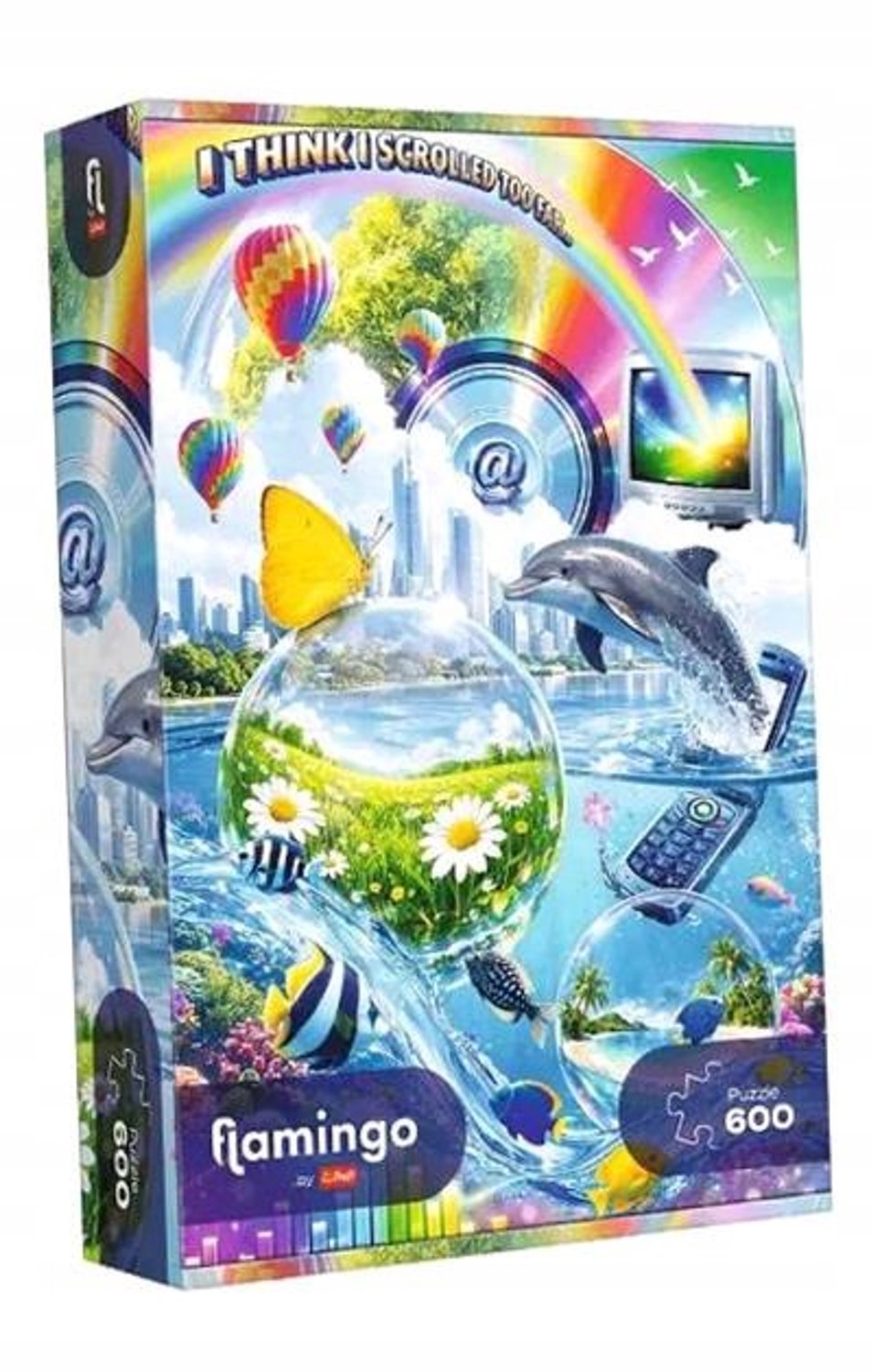 Trefl Puzzle 600 Stukken - Flamingo Internet Chaos Y2K