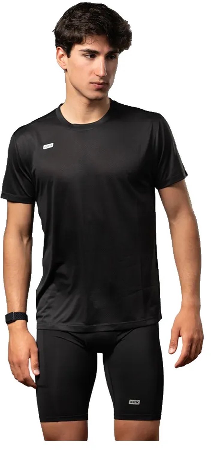 42k Running Raw T-shirt Met Korte Mouwen Zwart M