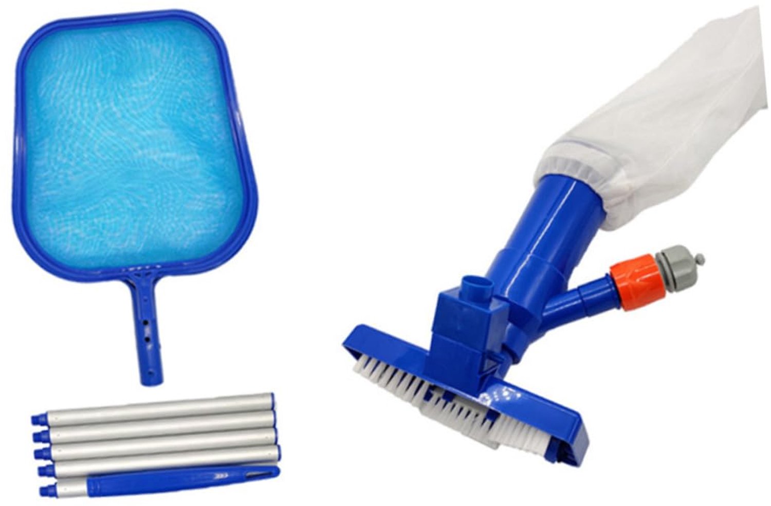 Famanu - Zwembad Schoonmaakset - Houd je zwembad schoon en vrij van vuil - Gebruiksvriendelijk en tijdbesparend - Blauw 1 stuk