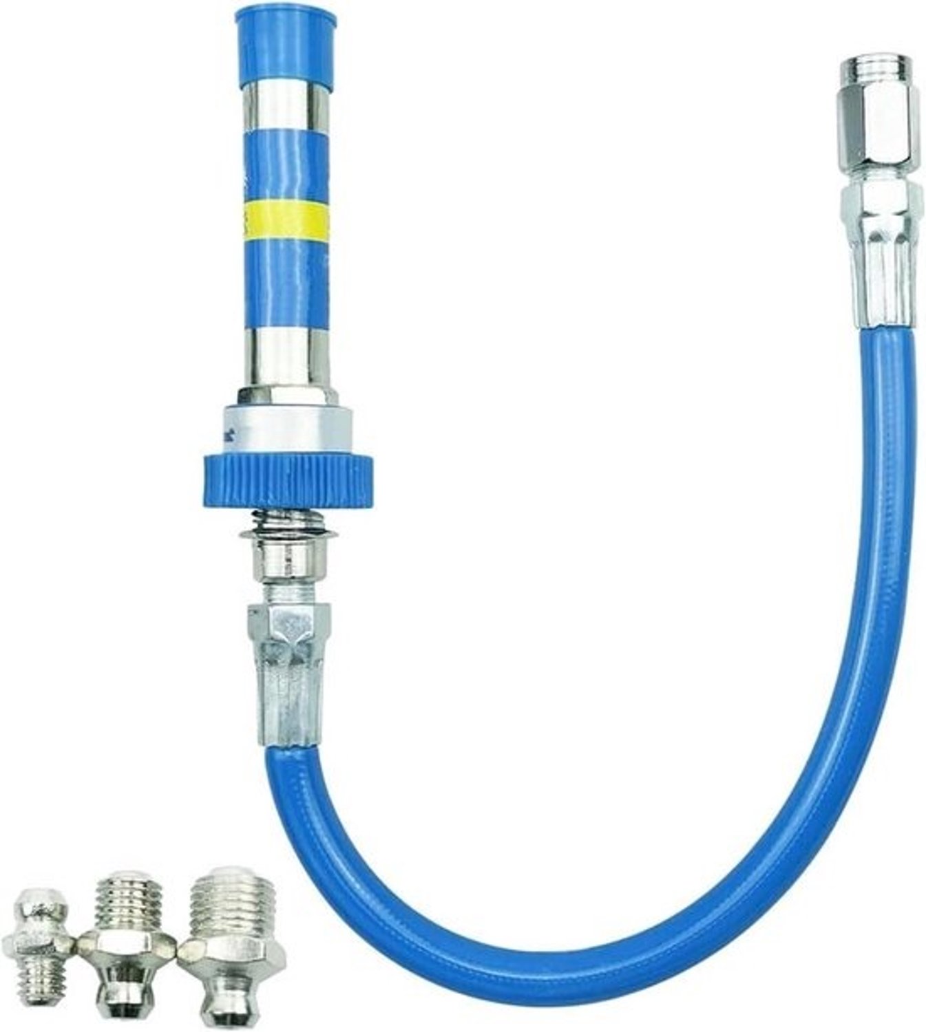 Hogedrukvetkoppeling - Fitting voor vetspuit - Voor machineonderhoud - Vergrendelbare klem - 50 gram - Zilver