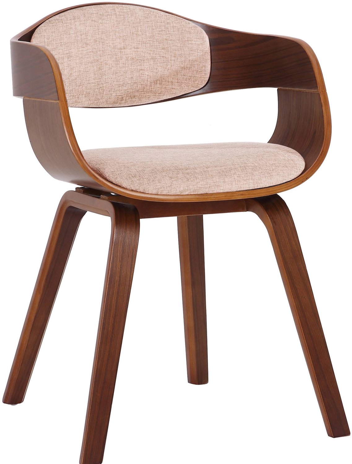 Luxe Comfort Verona 0032 bezoekersstoel - stof - walnoot/crème walnoot/creme