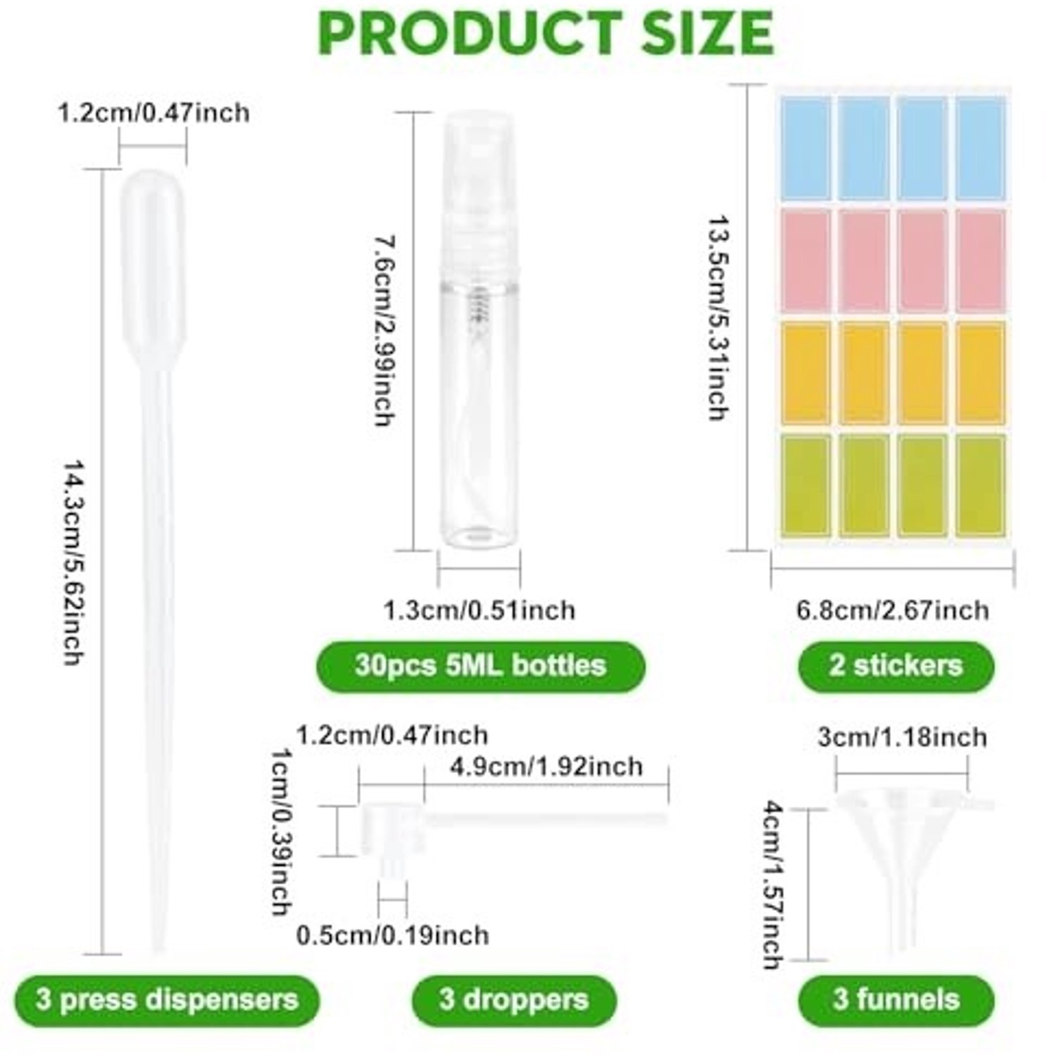 30x Parfum Verstuiver Navulbaar 5ml - Ideaal voor Reizen