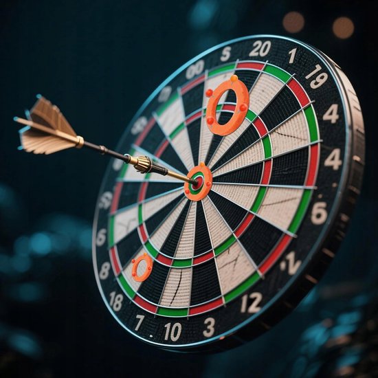 Dart Trainingsringen Set - 10 Stuks Oranje + 100 Pinnen van Dart — afbeelding 2