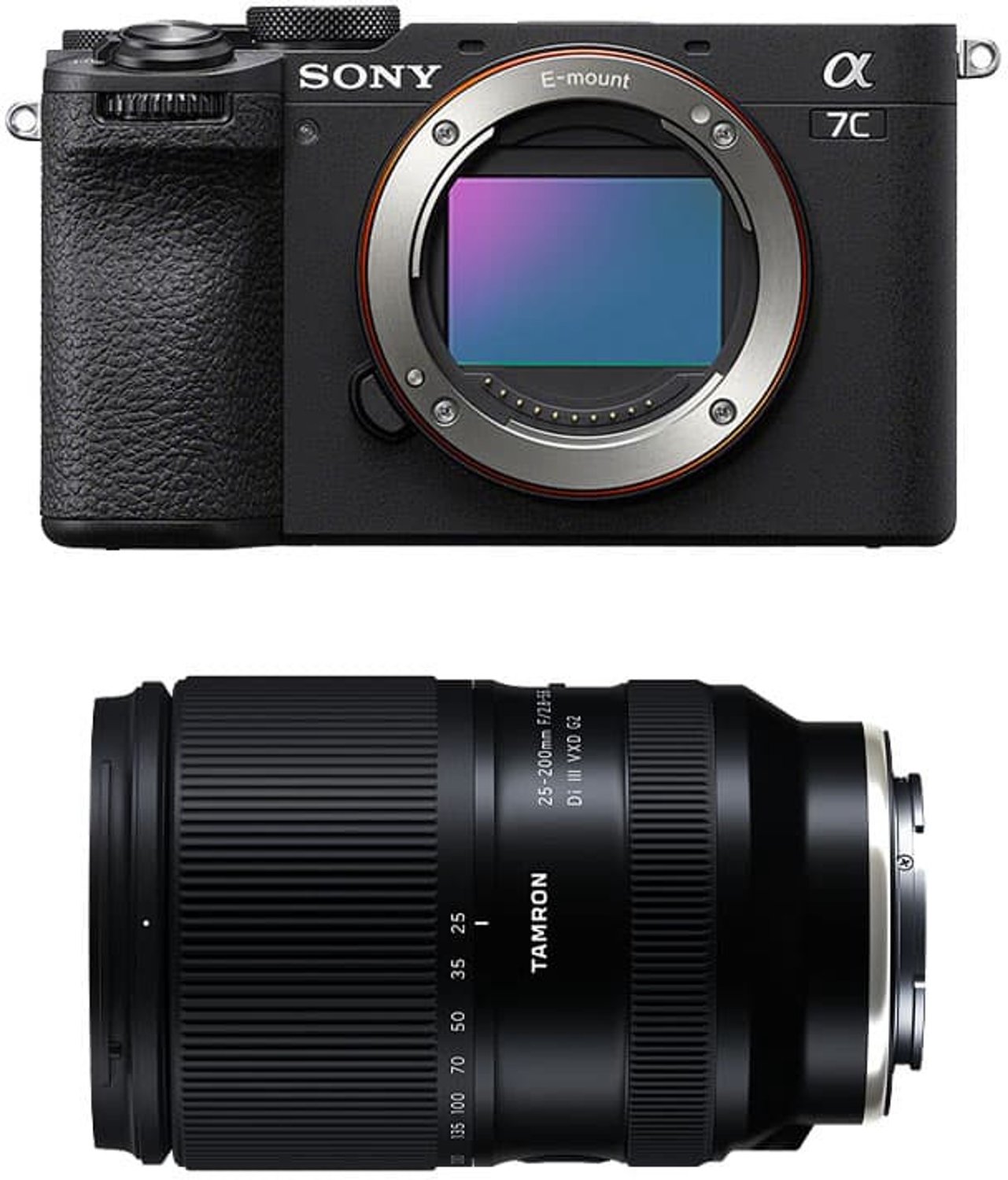 SONY Alpha 7C II Schwarz + TAMRON Objektiv 25-200mm f/2.8-5.6 Di III VXD G2
