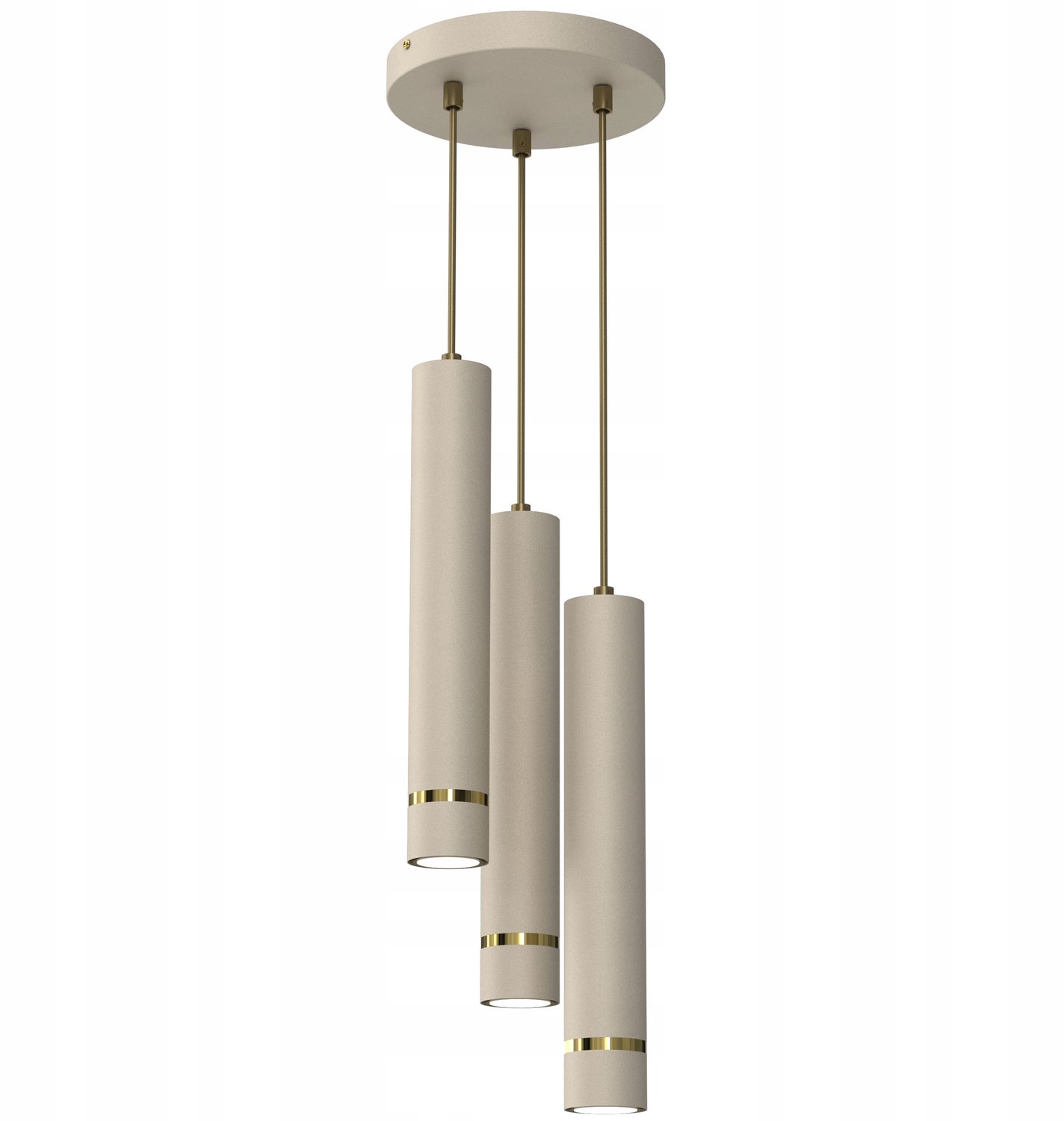 Merkloze Plafondlamp Tuba Beż Goud 3x GU10 Verstelbaar
