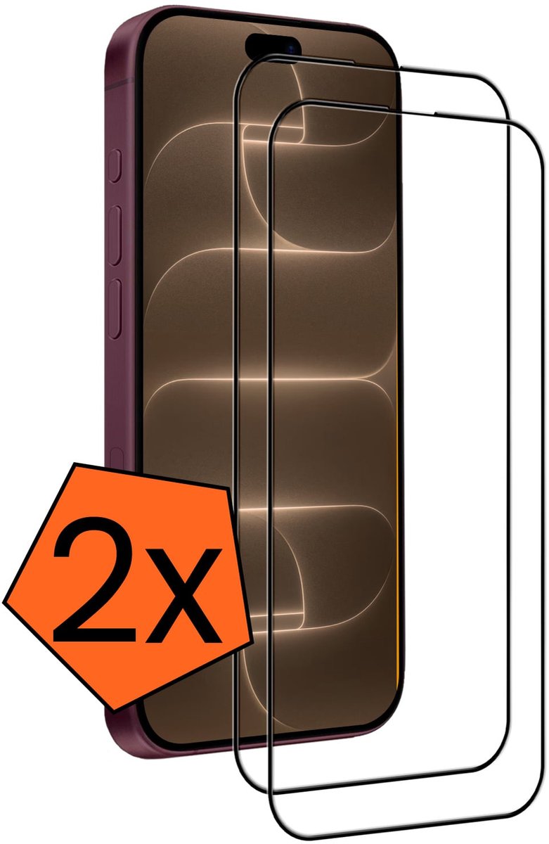 Screenprotector - 2 Stuks - Geschikt voor Apple iPhone 18 Pro - Full Cover - Gehard Glas - Beschermglas - Tempered Glass - Screen Protector