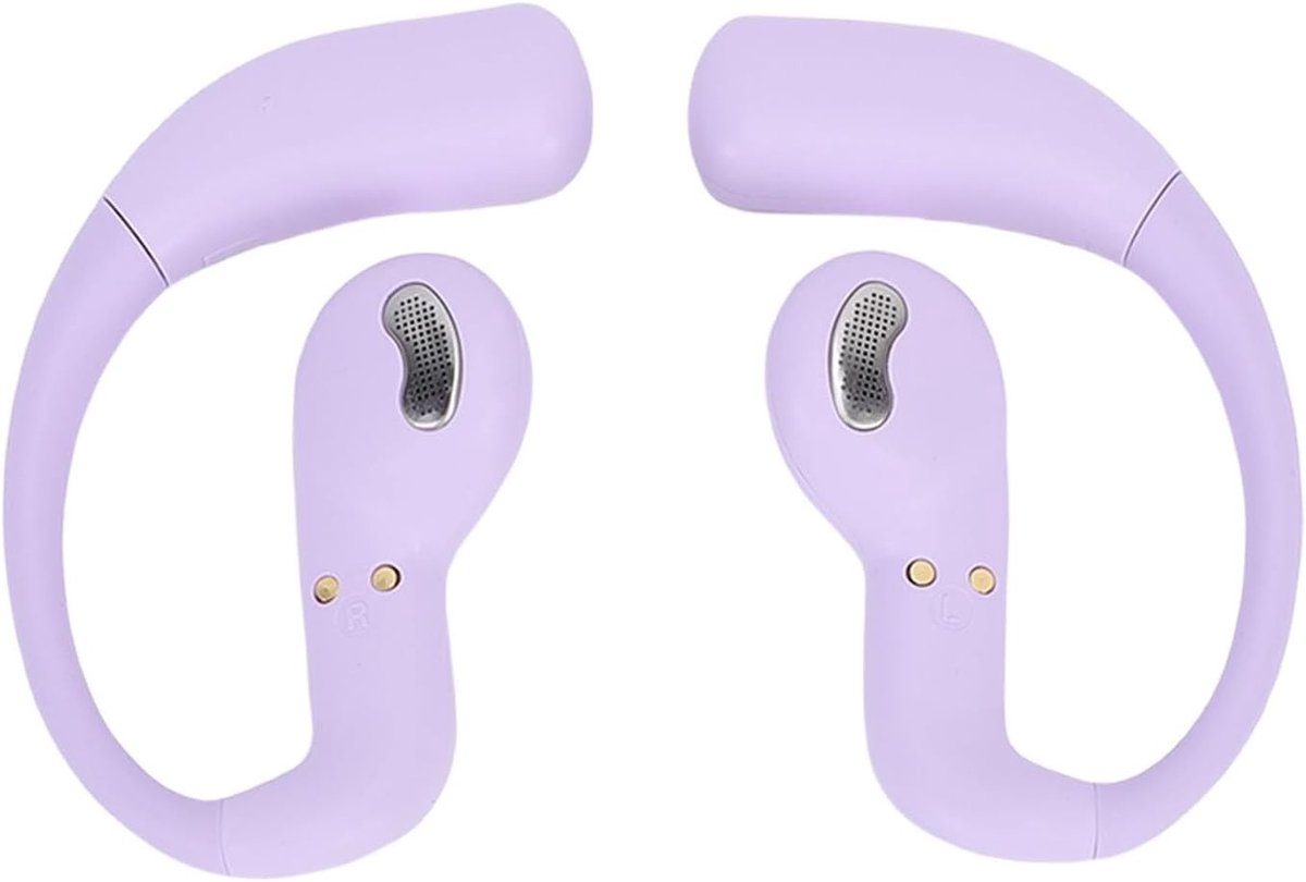 Draadloze Oordopjes met AI Geluidsonderdrukking, Bluetooth Hoofdtelefoon voor Werk, Sport en Autorit met IMAX Geluidservaring en Mute Functie (PAARS)
