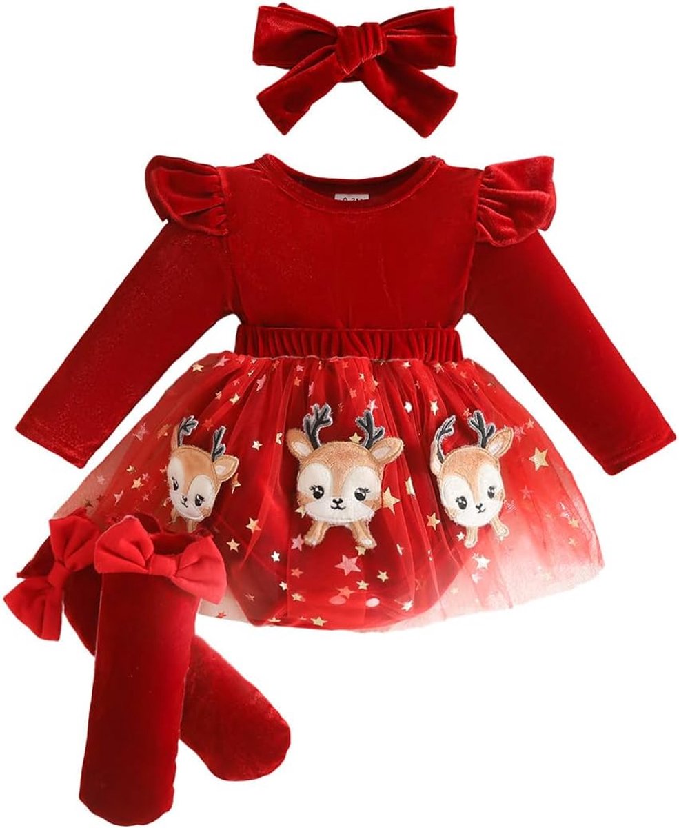 Outfit voor pasgeborenen meisjes jurk van ribgebreide kant sokken hoofdband