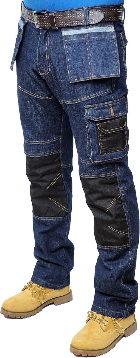 Heren Werken Broeken Defender Pant Leger Tactische Jeans (BLUE-DENIM-004, 38W X 32L)