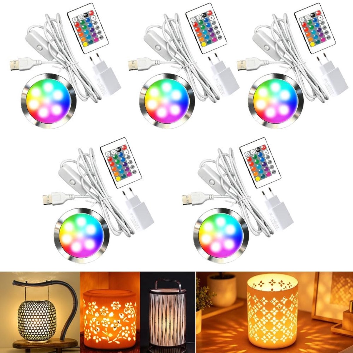 3D Printer LED Lichtset met Afstandsbediening, RGB Lampen voor 3D Printers, 16 Kleuren Verlichting, Accessoires voor Verbeterde Printervaring en Creativiteit