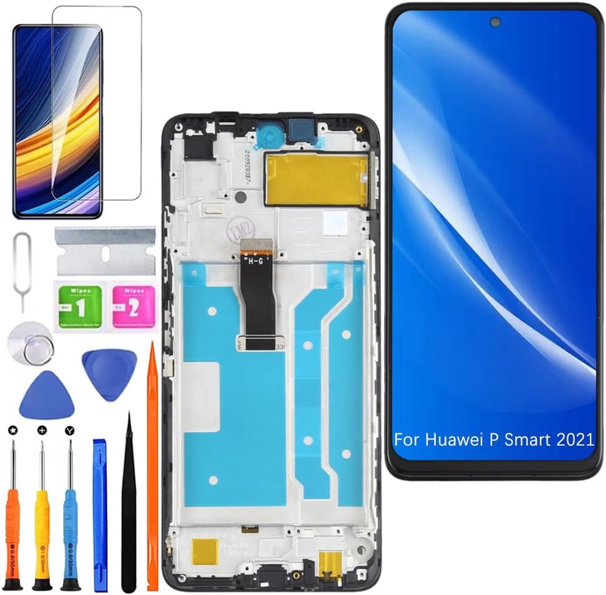 Displayscherm voor Huawei P Smart 2021 PPA-LX1 PPA-LX2 met frame