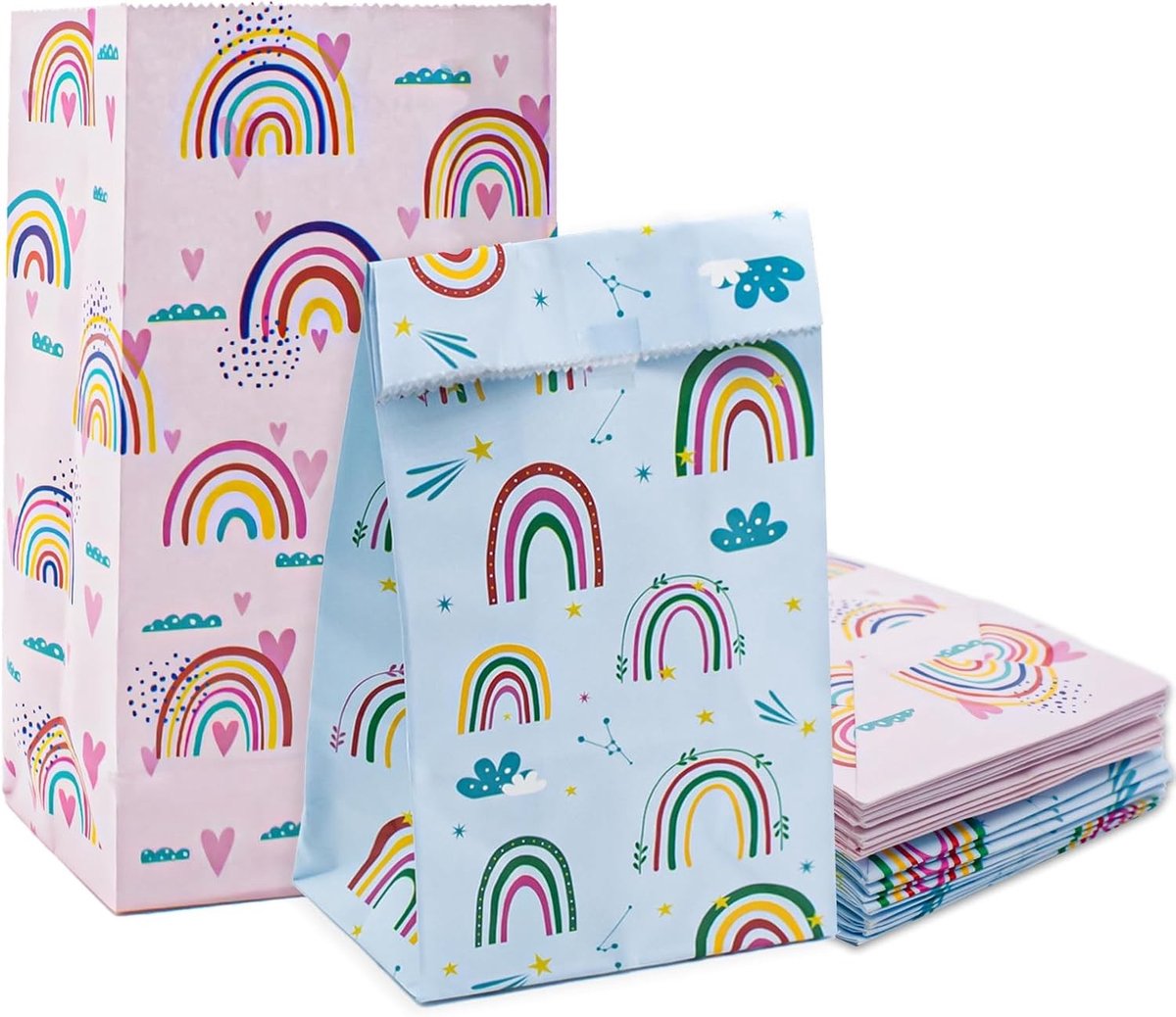 Kleurrijke Herbruikbare Papieren Tassen - 24 Stuks Creatieve Candy Tassen voor Feestjes, Verjaardagen en Trouwen
