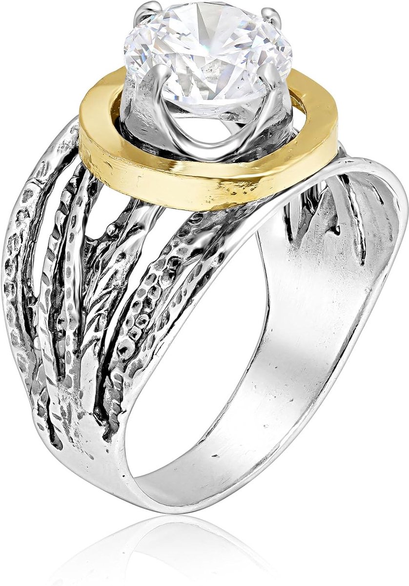 Wire Wrap gemengde metalen ring van Jean Rachel Jewelry