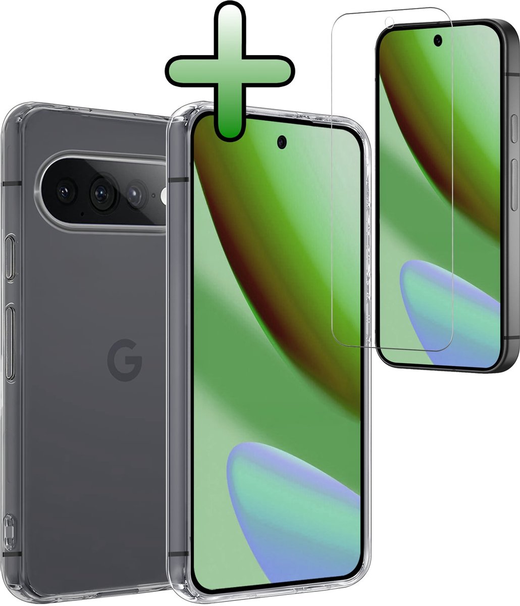 Hoesje Met Screenprotector - Geschikt voor Google Pixel 11 Pro XL - Sterk & Shockproof - Back Cover - Siliconen Case - Telefoon Hoes - Transparant