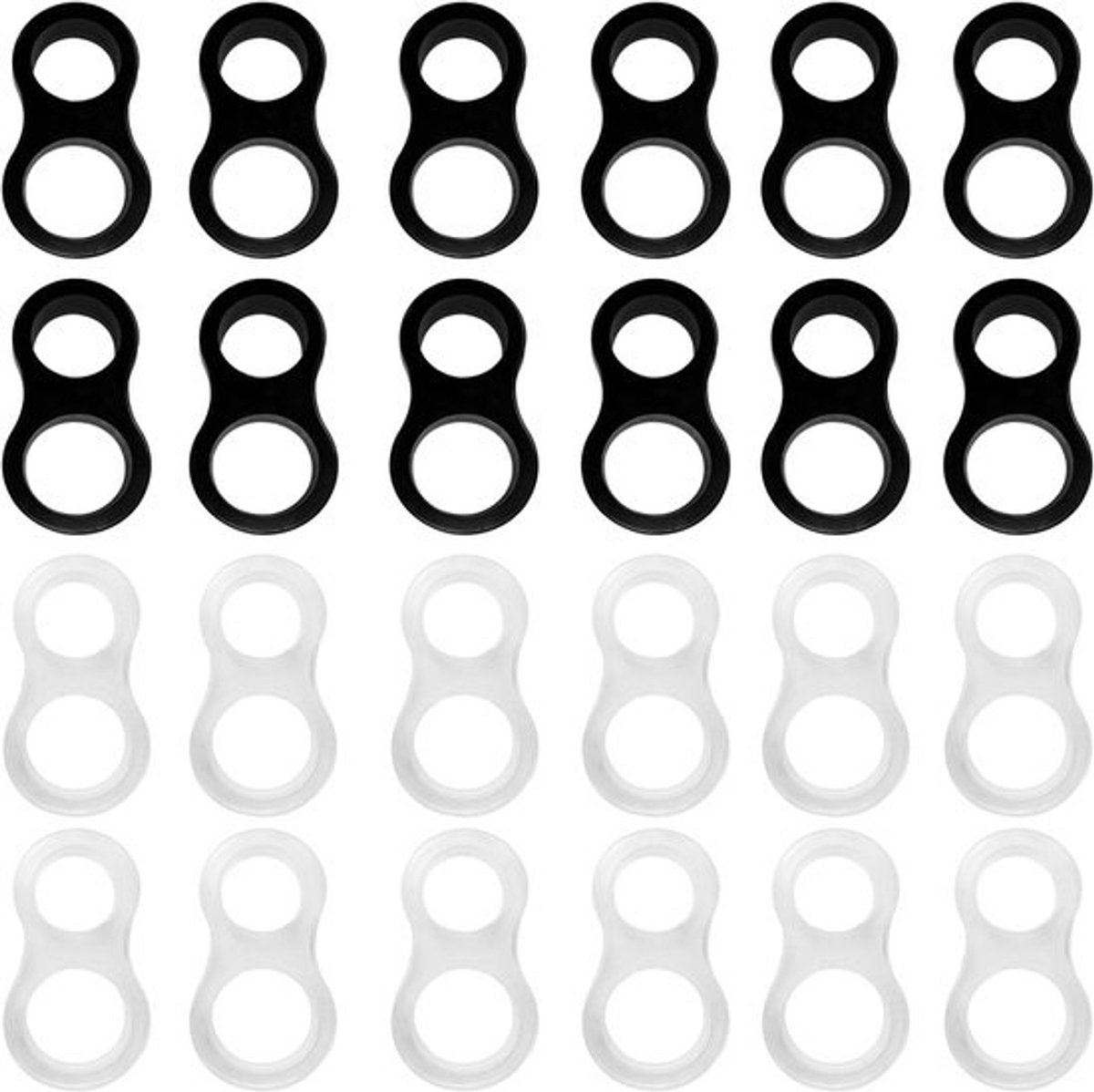 SnelShoppen - 24 Stuks Deurhendel Beschermers, Stop Wandbeschadiging Deurhendel Stoppers, PVC Deurhendel Beschermers voor Badkamer, Kantoor, Toilet -