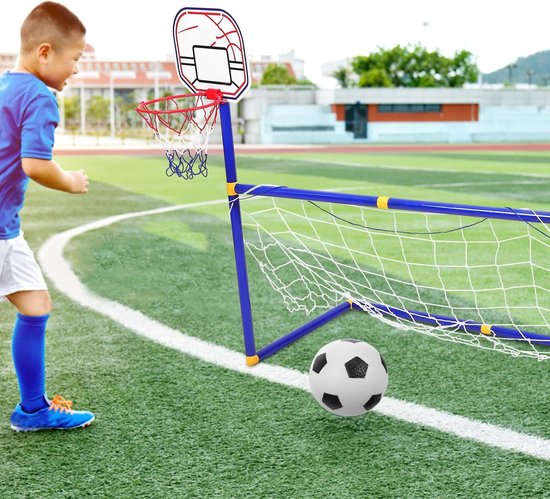 Voetbaldoel Basketbalhouder Voetbalnet voor Kinderen Voetbalnet Gegraven Basketbalmand voor Kinderen Draagbare Basketbalmand — afbeelding 3