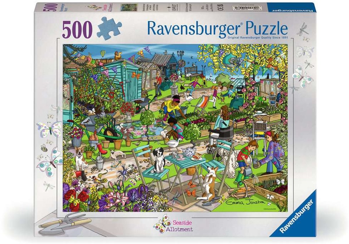 Ravensburger Seaside Allotment Puzzel 500 Stukjes | Emma Joustra | Tuin- en Kustlandschap Legpuzzel