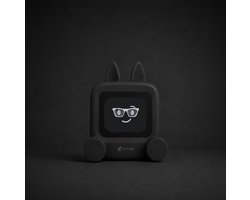 Wedjis Retro Mili-TV – Digitale Klok & Bluetooth Speaker – Smart display – Kunststof – Dimbaar scherm – Gadgets mannen – Zwart