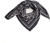 June Bandana Dames – 4 Gemixte Prints – Zwart Ecru – Zacht Als Cashmere – 70x70 cm
