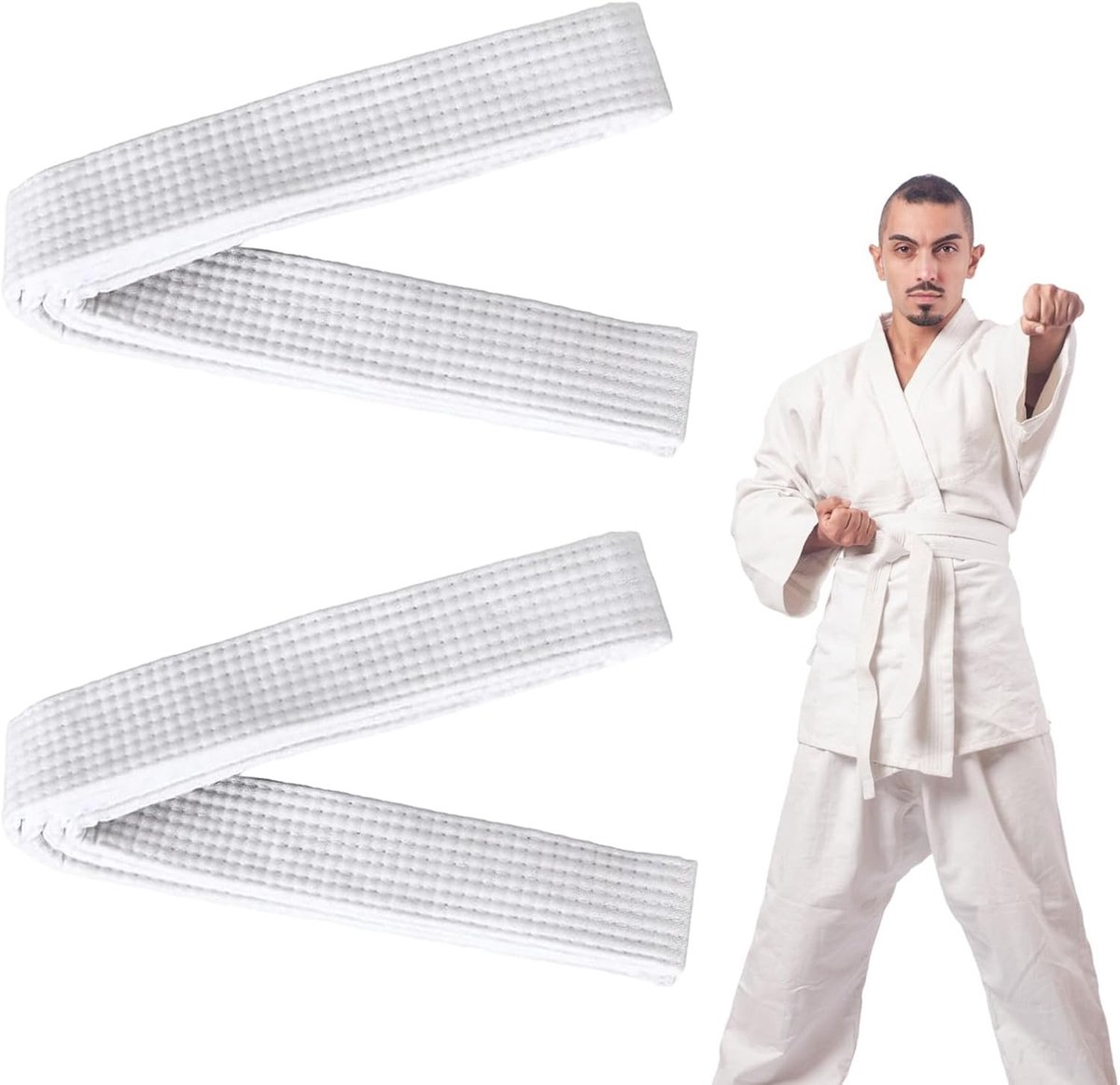 Professionele Judo- en Karateriemen van 220 cm voor Budo, Aikido en Taekwondo - 100% Katoen, 4 cm Breed