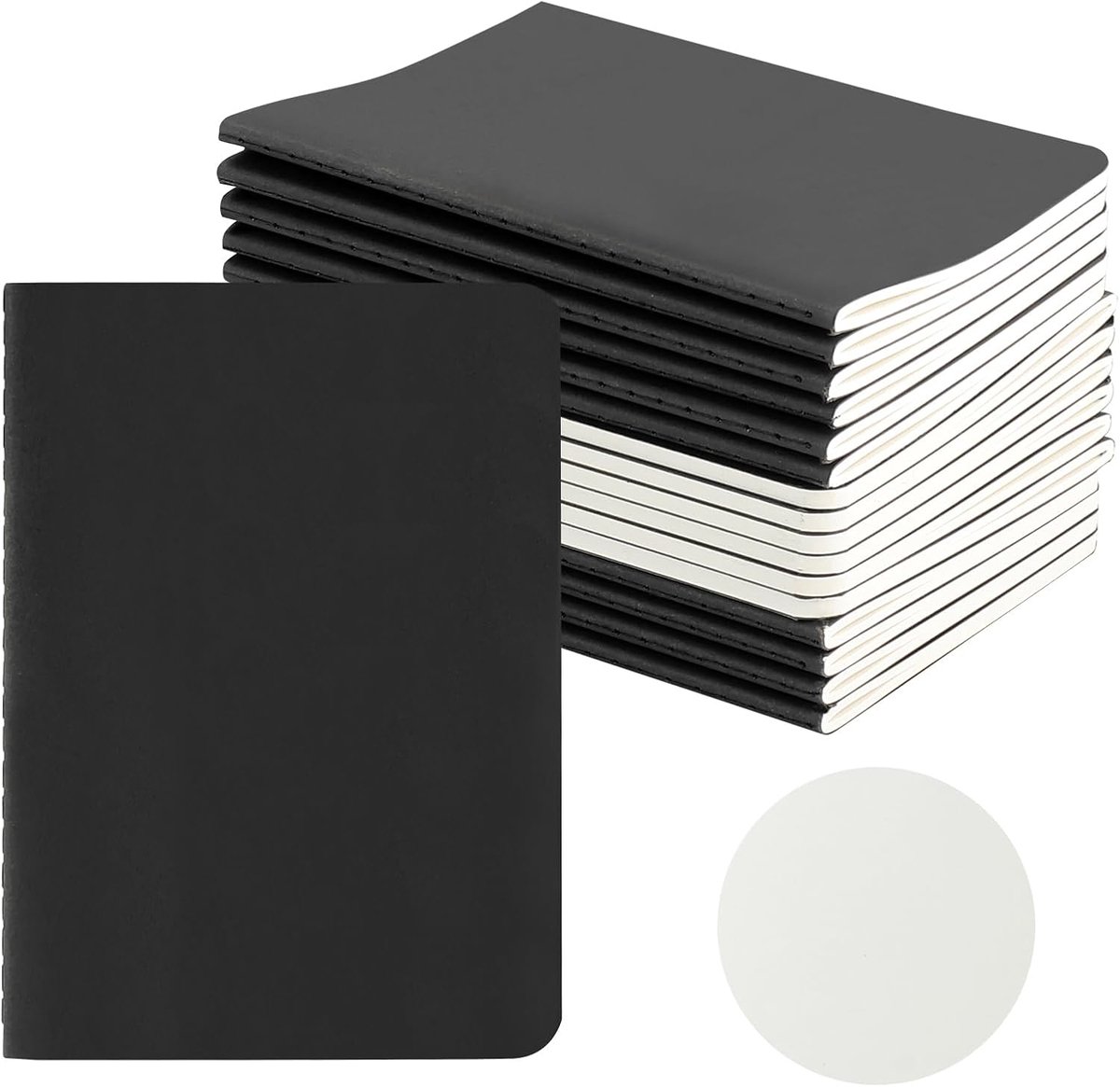 16 stuks, blanco, zwart