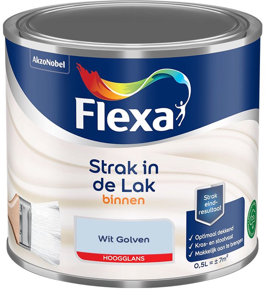 Flexa - Strak In De Lak Binnenlak Hoogglans - Wit Golven - Mengverf - 500 Ml