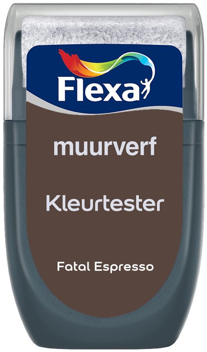 Flexa - Kleurtester Muurverf - Fatal Espresso - 30 Ml - Kleur Van Het Jaar 2027