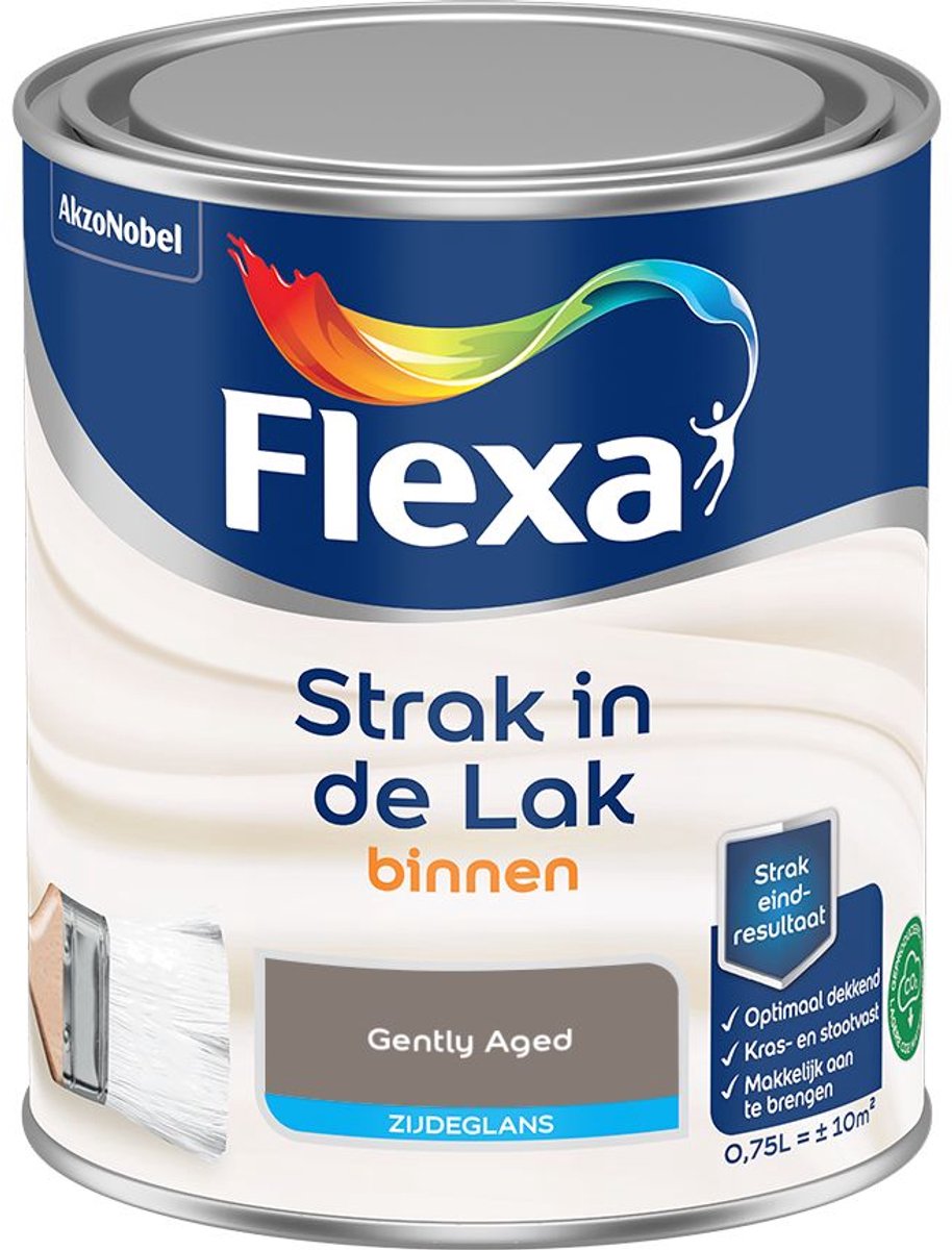 Flexa - Strak In De Lak Binnenlak Zijdeglans - Gently Aged - 750 Ml - Kleur Van Het Jaar 2027