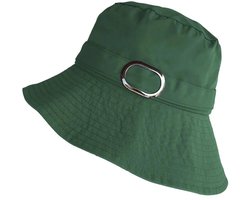 Storm Sou'wester - Zuidwester Regenhoed Dames Bucket Hat Verstelbaar 100% Nylon - Maat: L-XL: 61 cm - Green