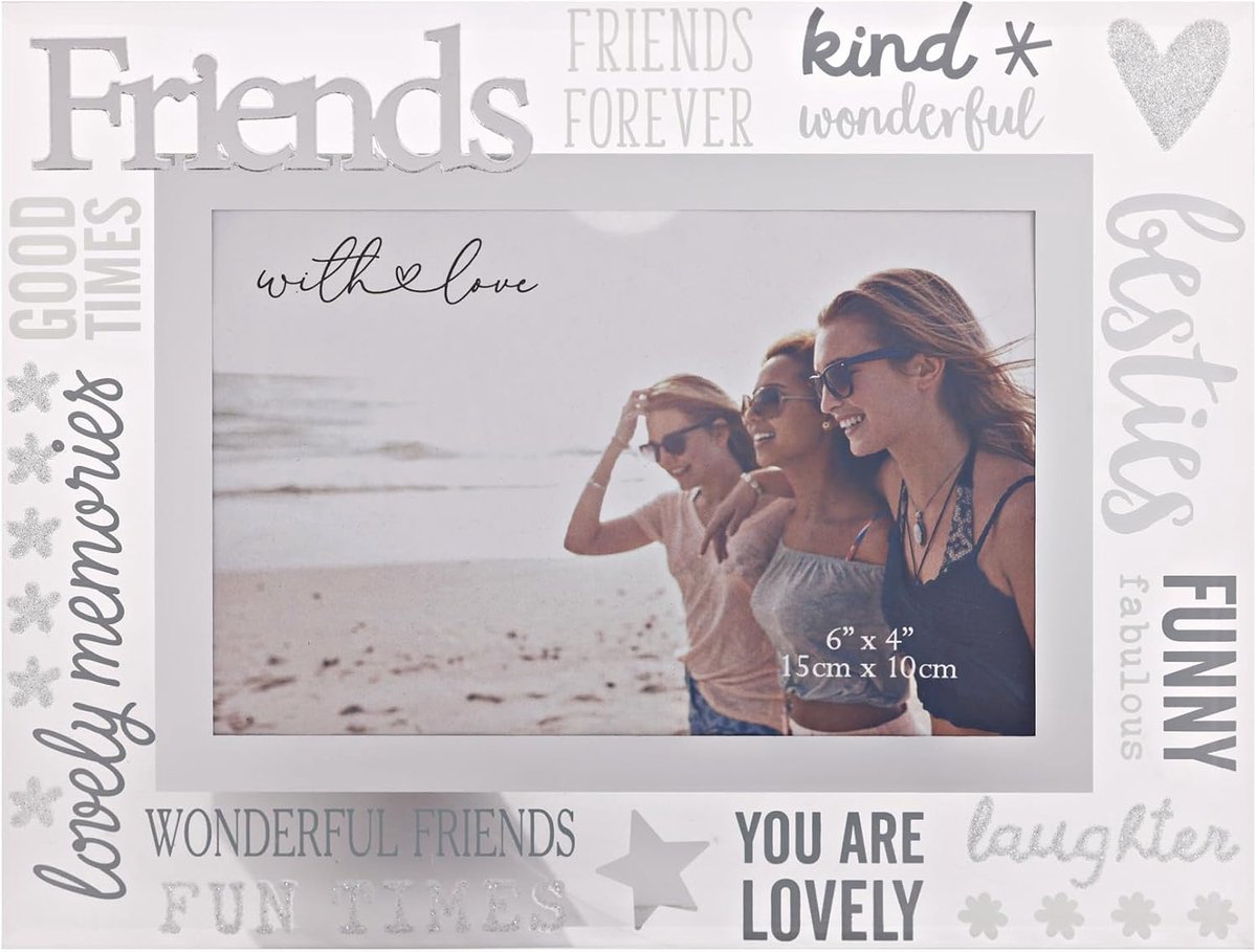 3D Friends With Love Glass Frame
