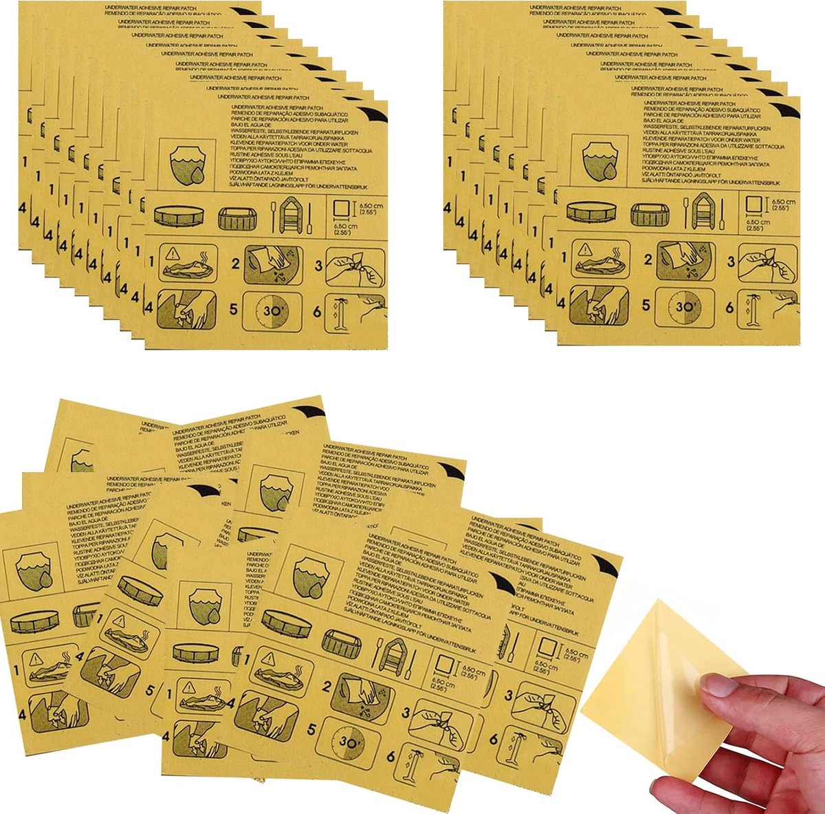 30 stuks opblaasbare patches, reparatiepleisters, TPU, waterdicht, transparant, reparatiepleisters, tent reparatiepatches, geschikt voor tenten, boten en opblaasbare boten